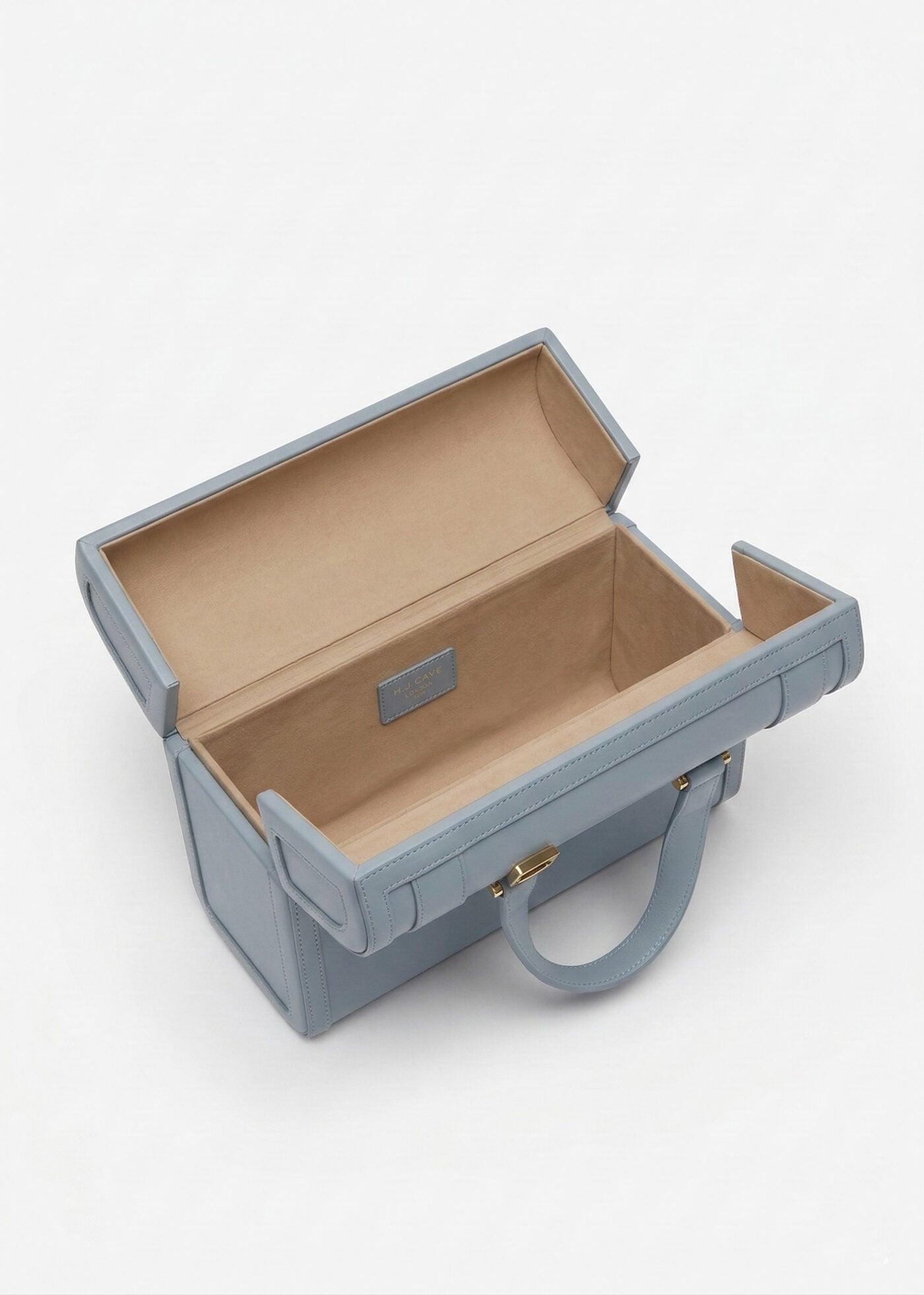 Nubuck lining interior — Mini Trunk in Thames Mist