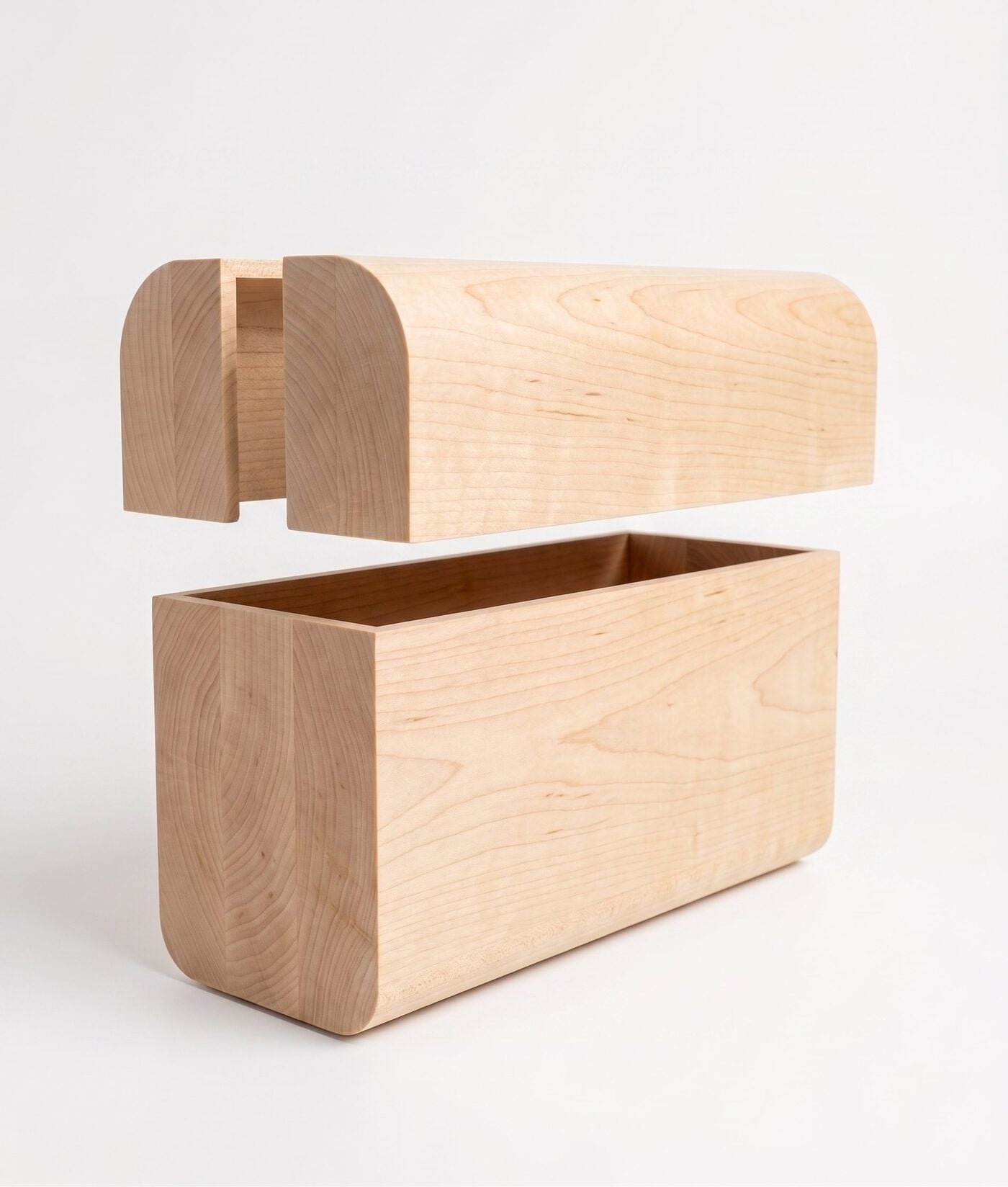 Steamed wood interior structure — exploded view